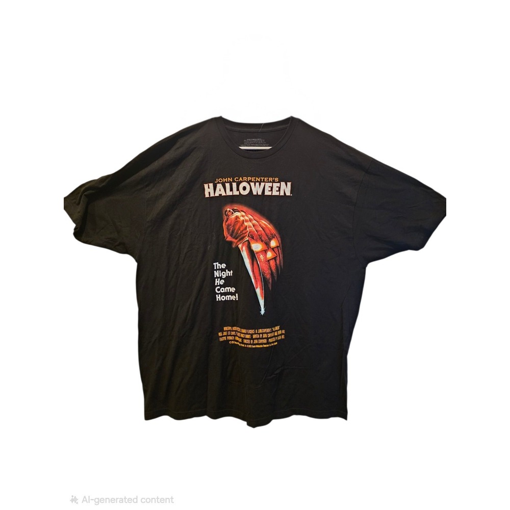 New John Carpenter's Halloween Movie Short Sleeve T Shirt Men's 3 XL Black 2021